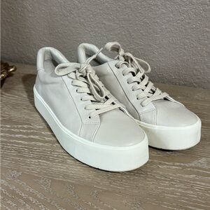 VINCE Benfield Leather Platform Sneaker - Size 7